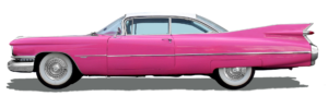 pink vintage car